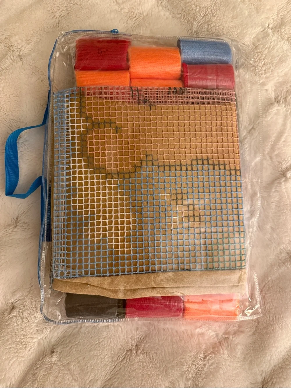 Winnie the Pooh Needle  Stitch Cushion Kit - Yellow, Red, Blue, Orange